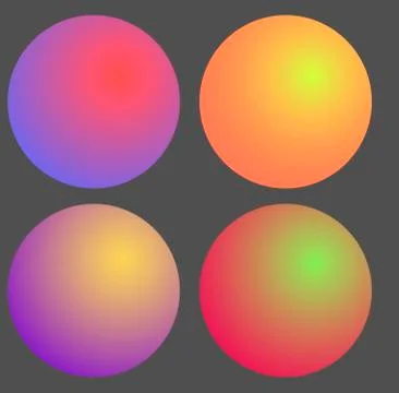 Set of Gradient futuristic circles, vector design Stock Illustration