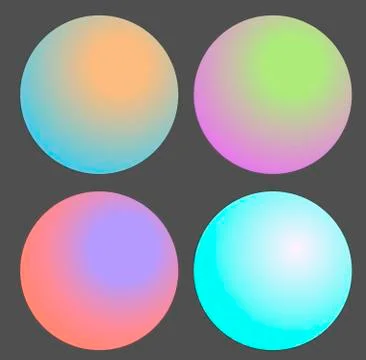 Set of Gradient futuristic circles, vector design Stock Illustration
