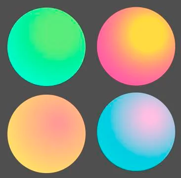 Set of Gradient futuristic circles, vector design Stock Illustration