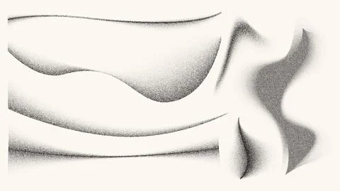 Set of gradient grain waves isolated on white 스톡 일러스트