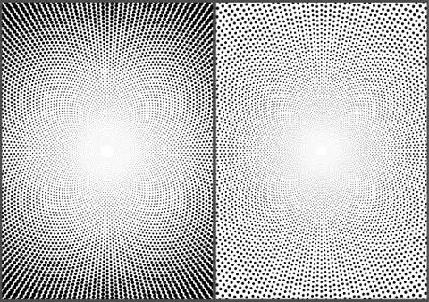Set of Gradient Halftone Dotted Circle Backgrounds Stock Illustration
