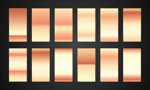 Set of gradient orange light color Stockillustratie