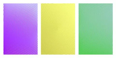 Set of gradient shabby chic background with circular watermark Stock Illustration