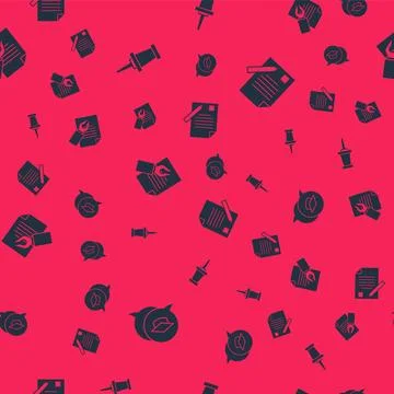 Set Graduation cap in speech bubble, Push pin, Exam sheet and pencil and  o.. Illustrazione stock