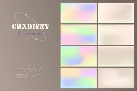 Set of grainy gradient backgrounds. Gradient mesh, vector background Stock Illustration