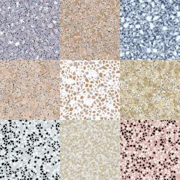Set of granite seamless generated textures Stock Illustration