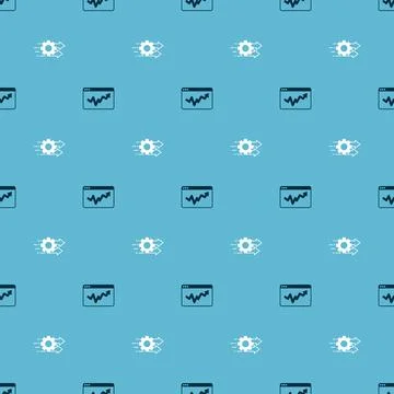 Set Graph chart infographic and Time management on seamless pattern. Vector 스톡 일러스트