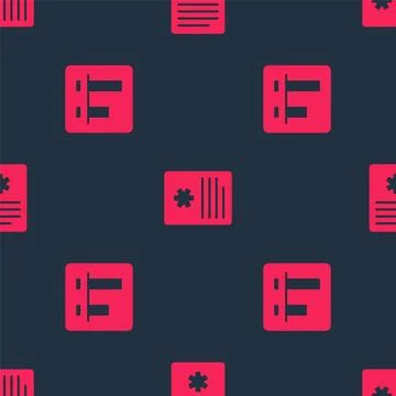 Set Graph chart infographic and Patient record on seamless pattern. Vector 스톡 일러스트