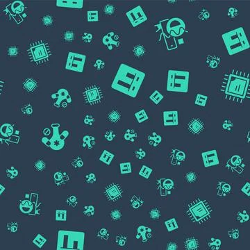 Set Graph chart infographic, Basic geometric shapes, Medicine pill and Processor Stock Illustration