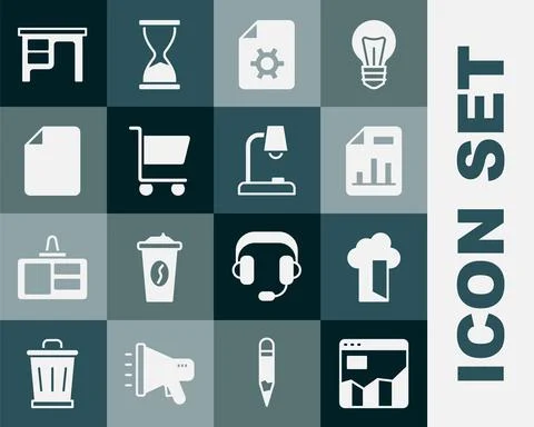 Set Graph chart infographic, Cloud database, Document with, settings, Shopping イラスト素材