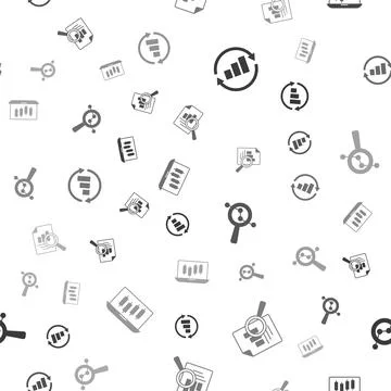 Set Graph chart infographic, Document with, Search data analysis and Stocks Stock Illustration