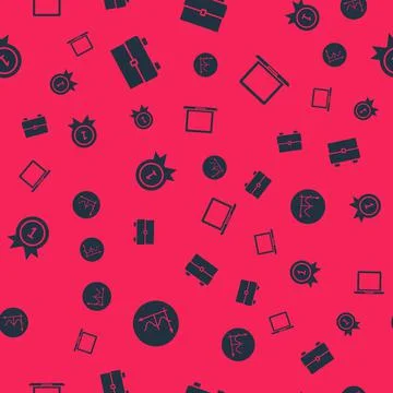Set Graph, schedule, chart, diagram, School backpack, Medal and Laptop on Stock-Illustration