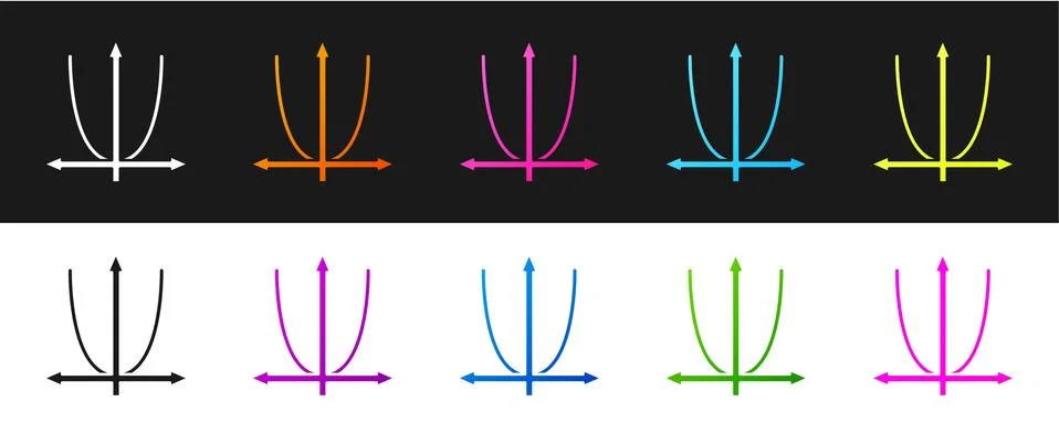 Set Graph, schedule, chart, diagram, infographic, pie graph icon isolated on 스톡 일러스트