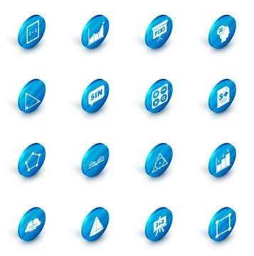 Set Graph, schedule, chart, diagram, Chalkboard, Calculation, Triangle math Stock Illustration