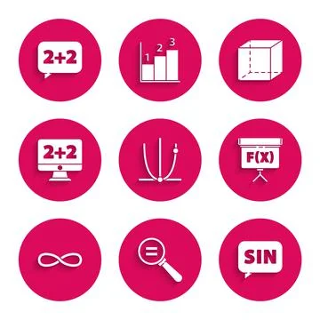 Set Graph, schedule, chart, diagram, Calculation, Mathematics function sine Stock Illustration