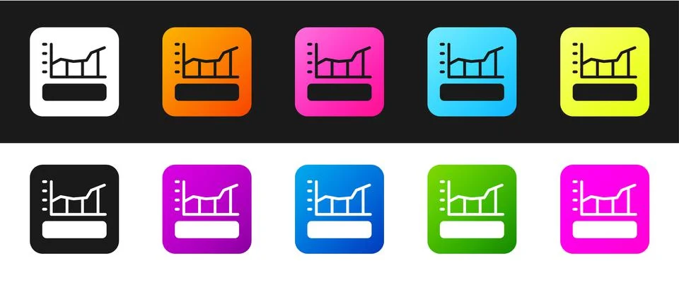 Set Graph, schedule, chart, diagram, infographic, pie graph icon isolated on 스톡 일러스트