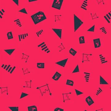 Set Graph, schedule, chart, diagram, Function mathematical symbol,  and Trian イラスト素材