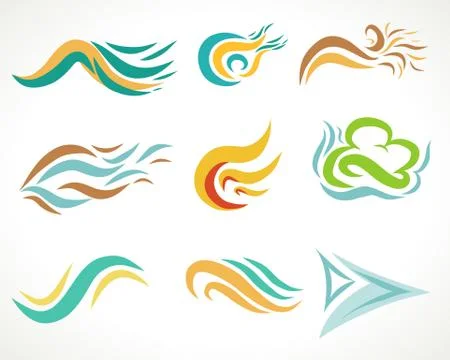 Set of graphic design elements Stock Illustration