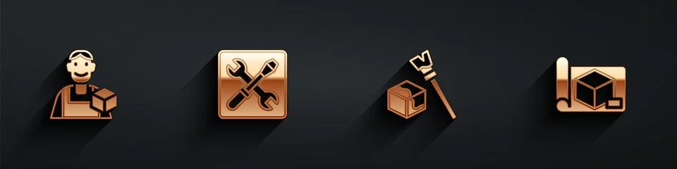 Set Graphic designer, 3D printer setting, Isometric cube and Graphing paper for Stock Illustration