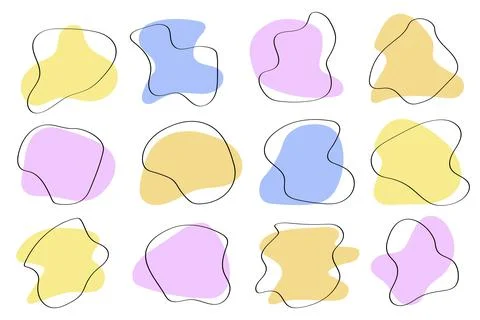 A set of graphic elements in bed shades Stock Illustration