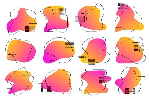 Set of graphic elements flowing Stock Illustration