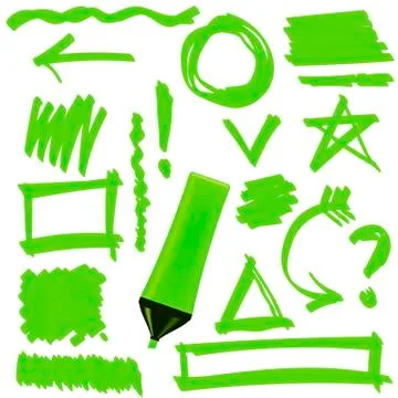 Set of Graphic Signs. Arrows, Circle Stock Illustration