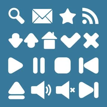 Set of graphic web icons Stock Illustration