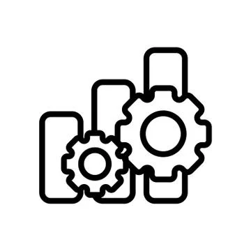 Set up the graphics icon vector. Isolated contour symbol illustration Stock Illustration