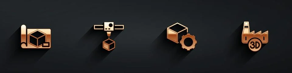 Set Graphing paper for engineering, 3D printer cube, Isometric and Printing.. Stock Illustration