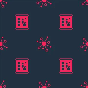 Set Graphing paper for engineering and Molecule on seamless pattern. Vector イラスト素材