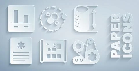 Set Graphing paper for engineering, Height geometrical figure, Patient record Stock Illustration