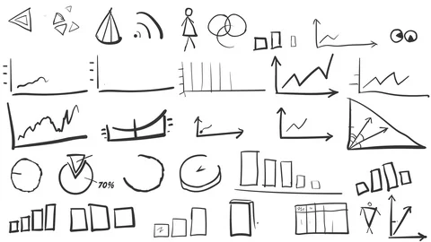 A set of graphs and diagrams Stock Footage 103517764