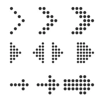 Set of gray arrows on white background. Vector illustration. Stock Illustration