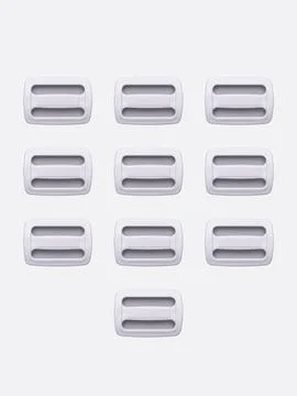 Set of gray slide keepers Stock Photos