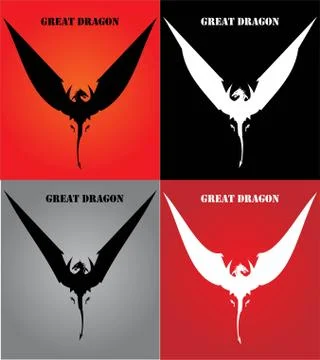A set of great dragon Stock Illustration