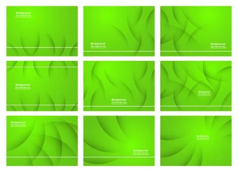 Set of green abstract background with copy space for text. Modern template de Illustrazione stock