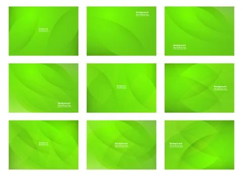 Set of green abstract background with copy space for text. Modern template de Stock Illustration