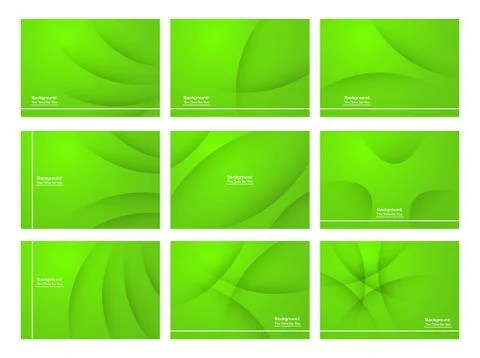 Set of green abstract background with copy space for text. Modern template de Illustrazione stock