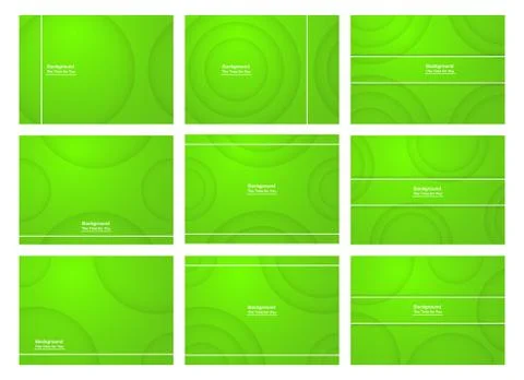 Set of green abstract background with copy space for text. Modern template de Stock Illustration
