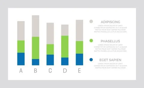 Set of green and blue elements for infographic presentation slides with charts 스톡 일러스트
