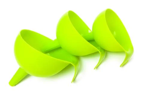 Set of green funnels Stock Photos