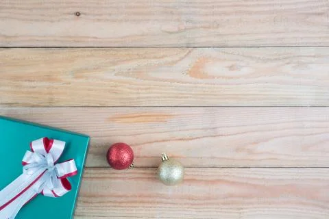 Set green gift box corner of frame, copy space Stock Photos