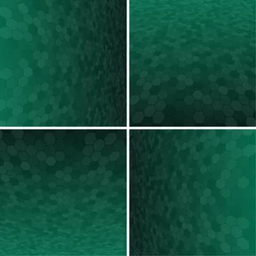 Set Green Honeycomb Vector Background. Stock Illustration