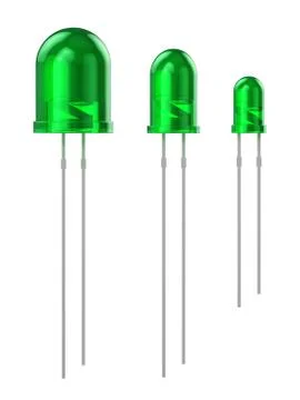 Set of green LEDs Illustrazione stock