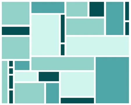 A set of green rectangles of light and dark geometric pattern イラスト素材