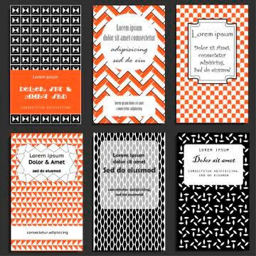 Set of greeting cards design Stock Illustration