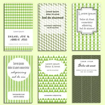 Set of greeting cards design Stock Illustration