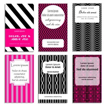 Set of greeting cards design Stock Illustration