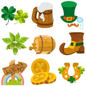Set with greetings for St. Patrick&amp;#39;s Day. イラスト素材