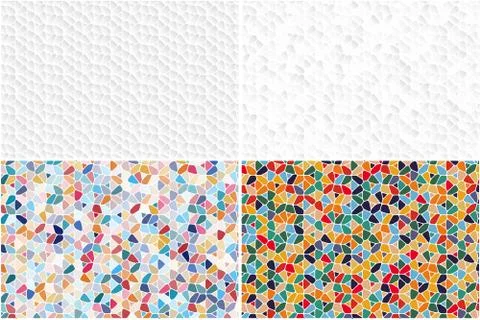 Set of grey and colorful patterns for your flyer, website and presentation. Stock Illustration